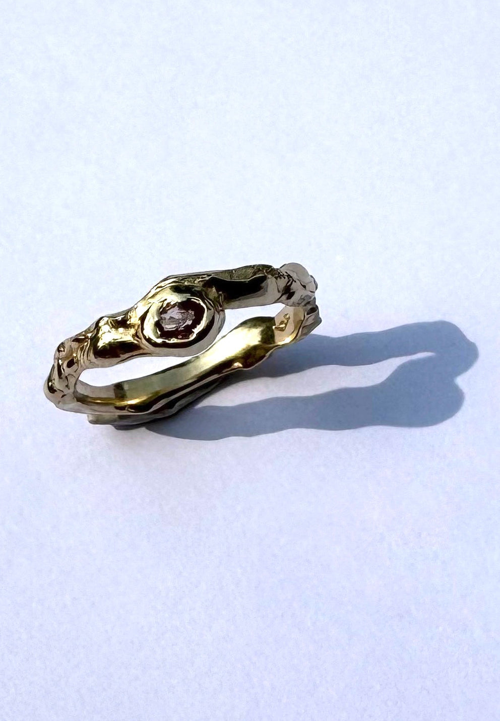 sapphire organic engagement wedding ring