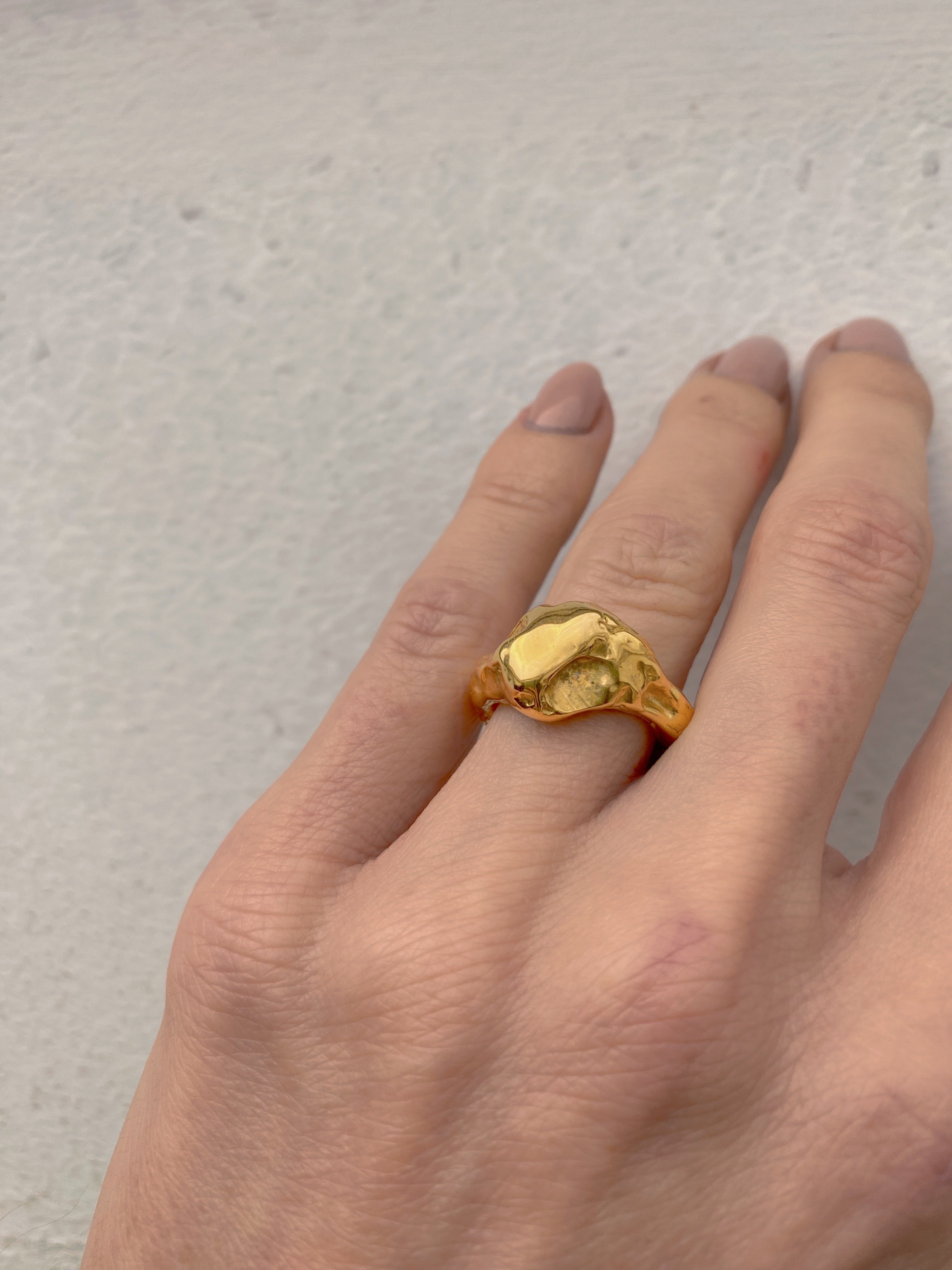 Ring ‘Rock’ vermeil size 53