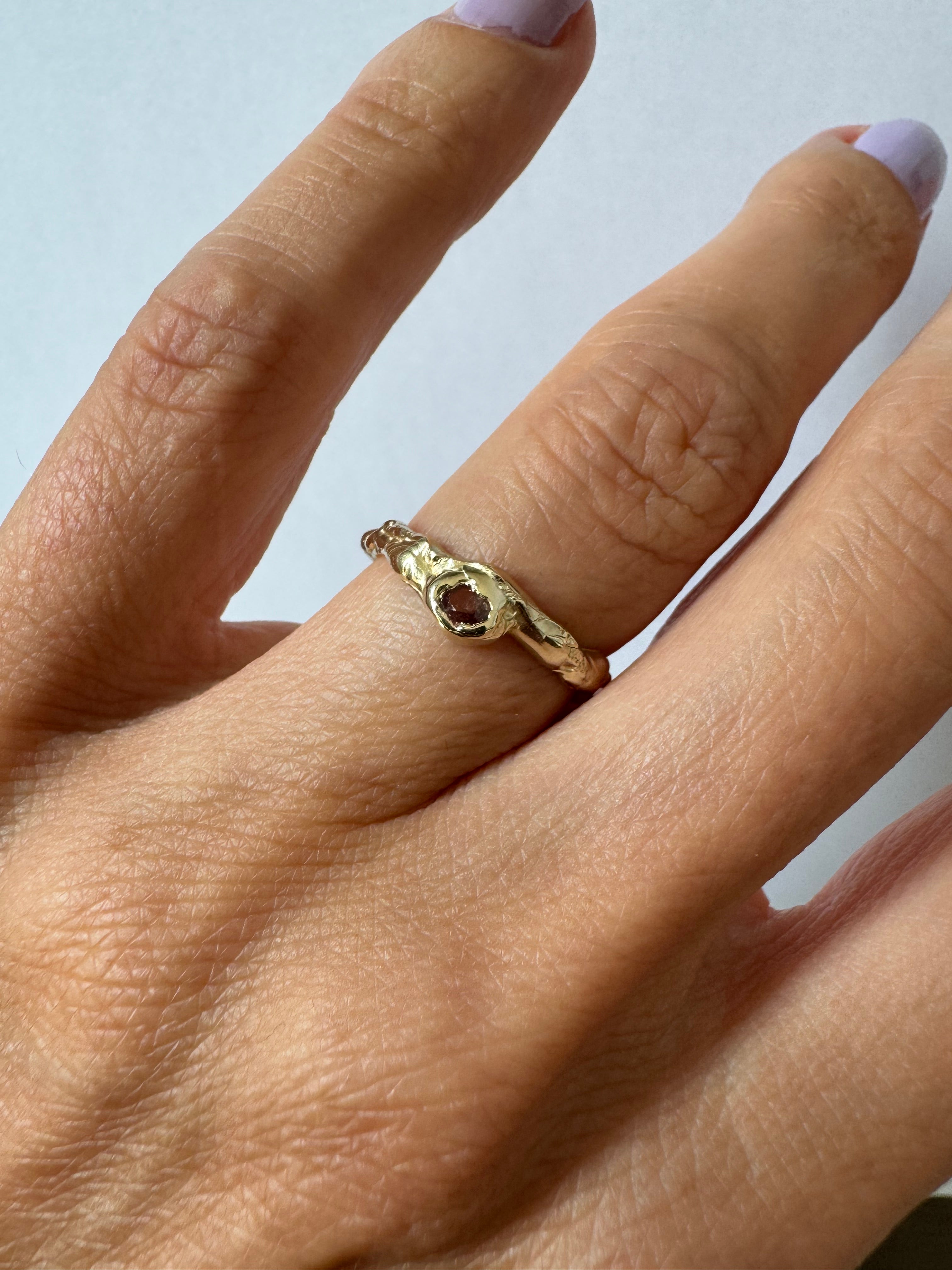 sapphire organic engagement wedding ring