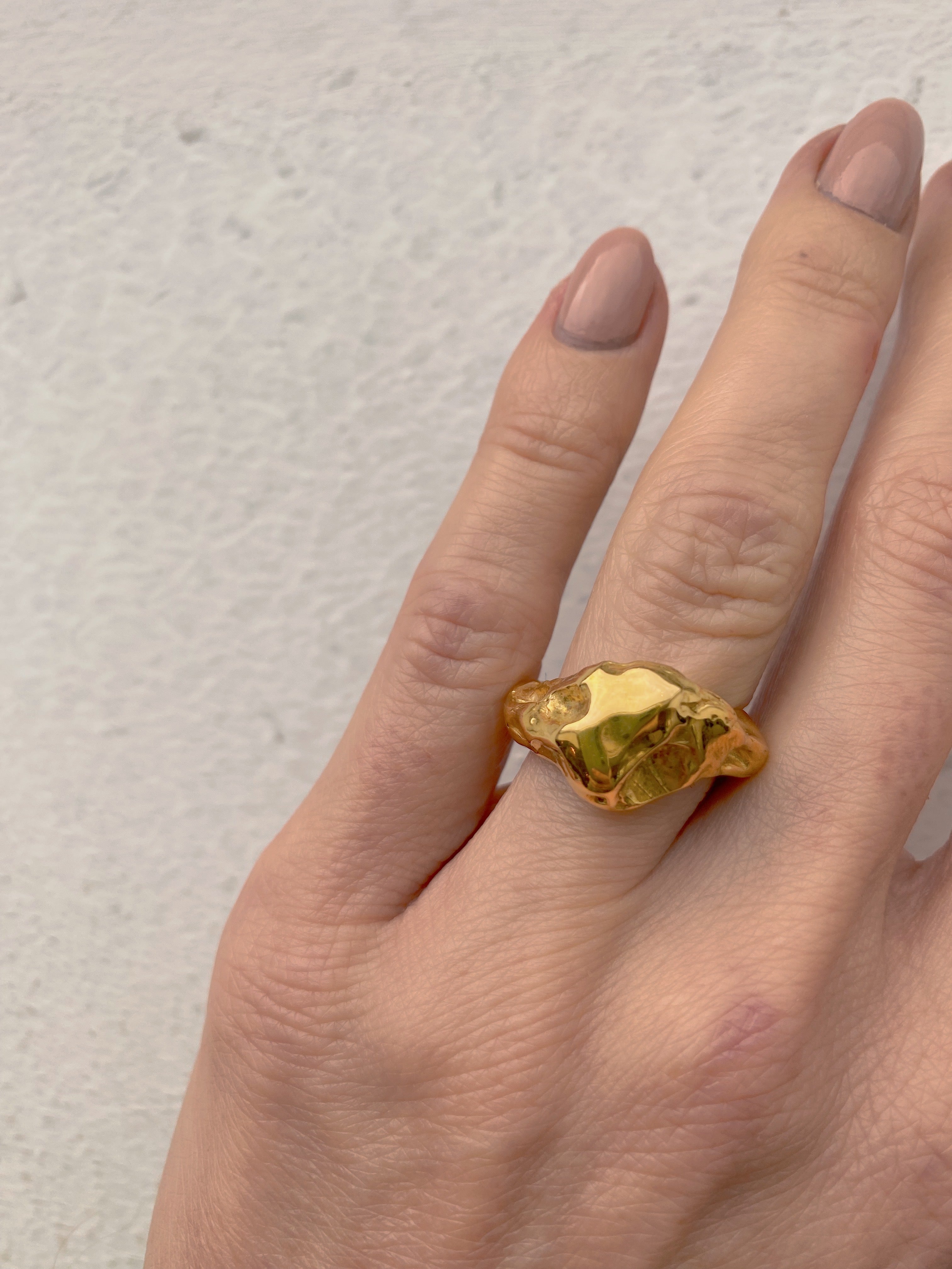 Ring ‘Rock’ vermeil size 54