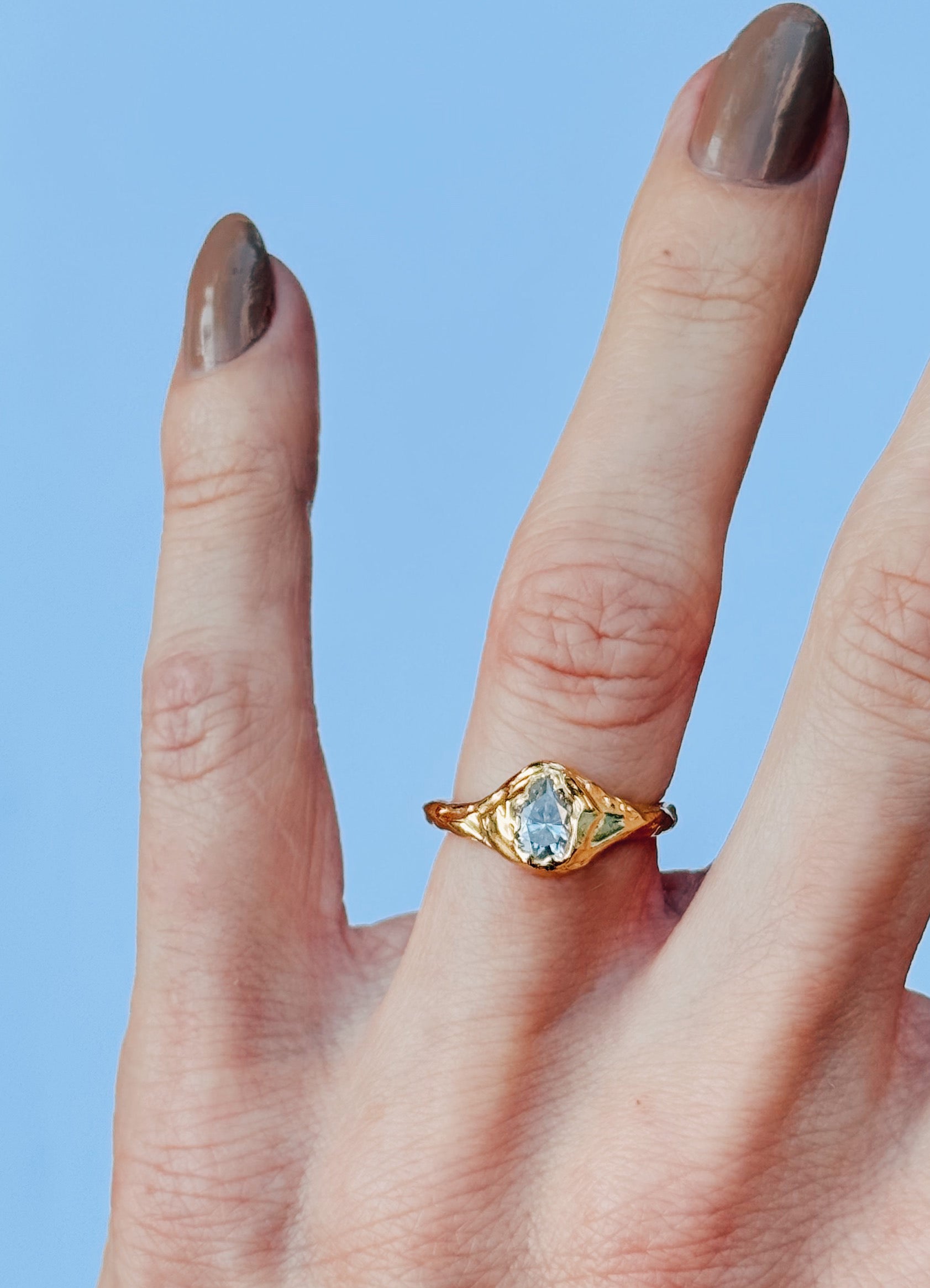 organic engagement ring