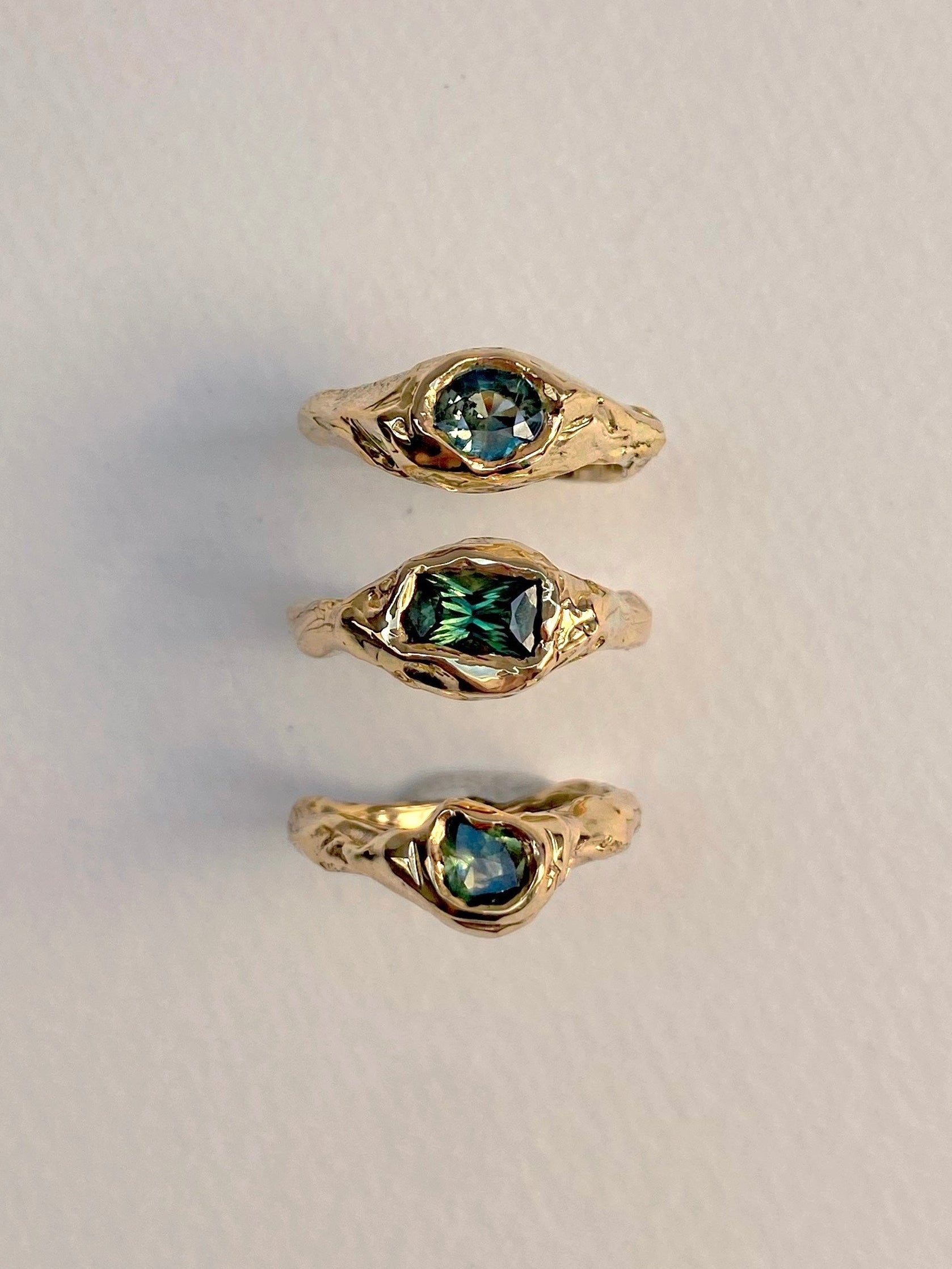 green sapphire rings