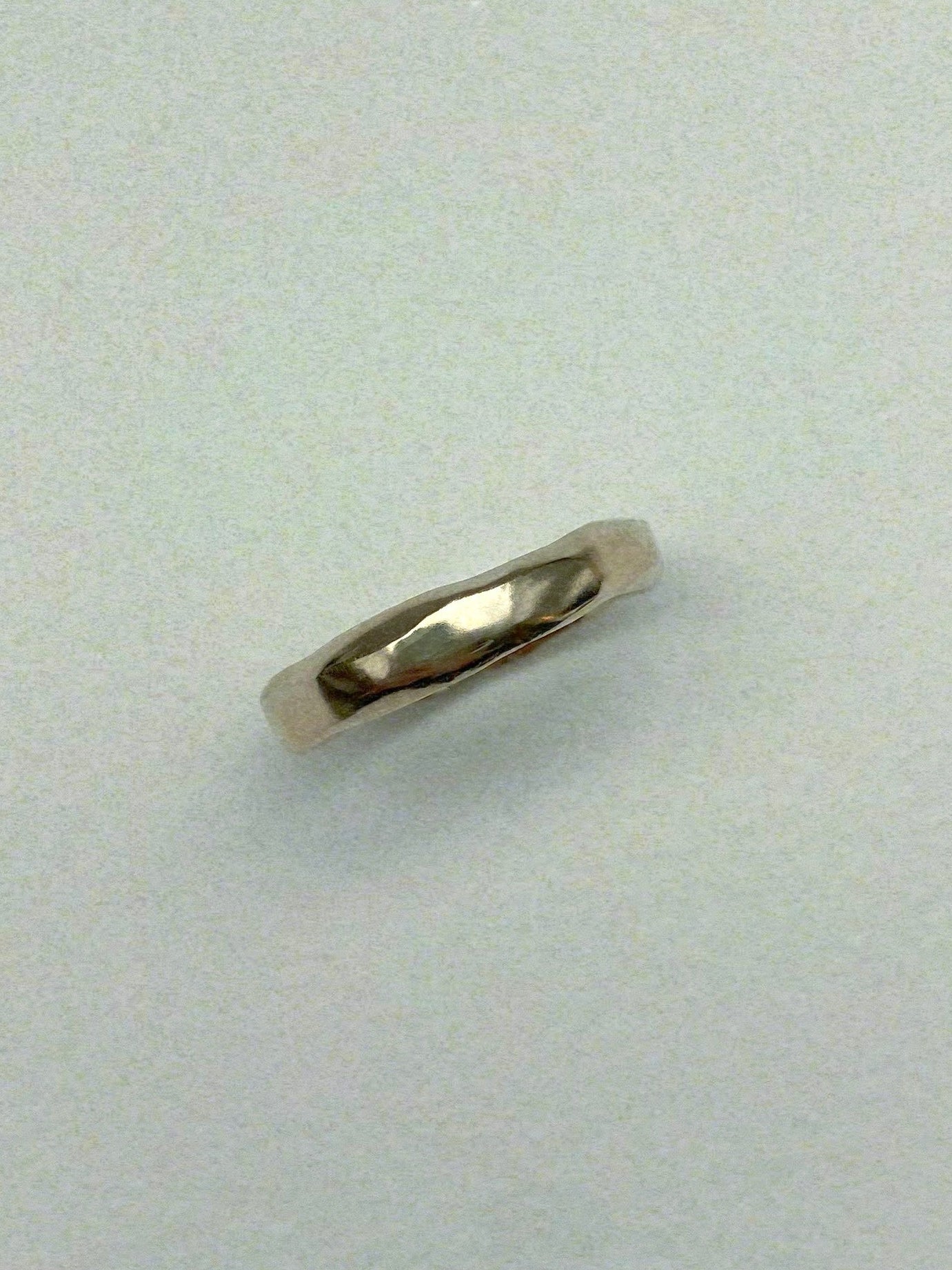 organic wedding band men champagne gold