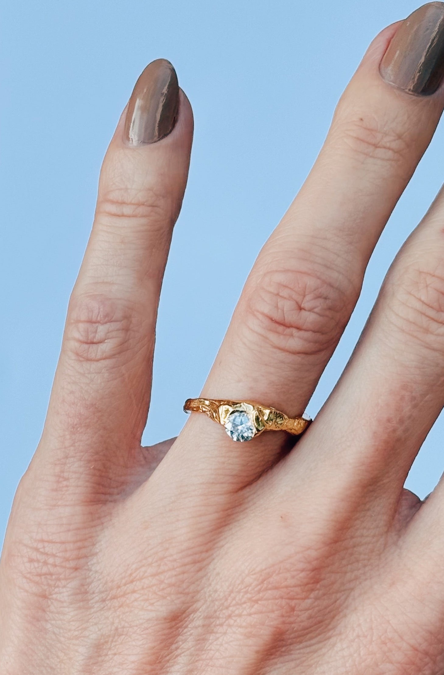 organic engagement ring