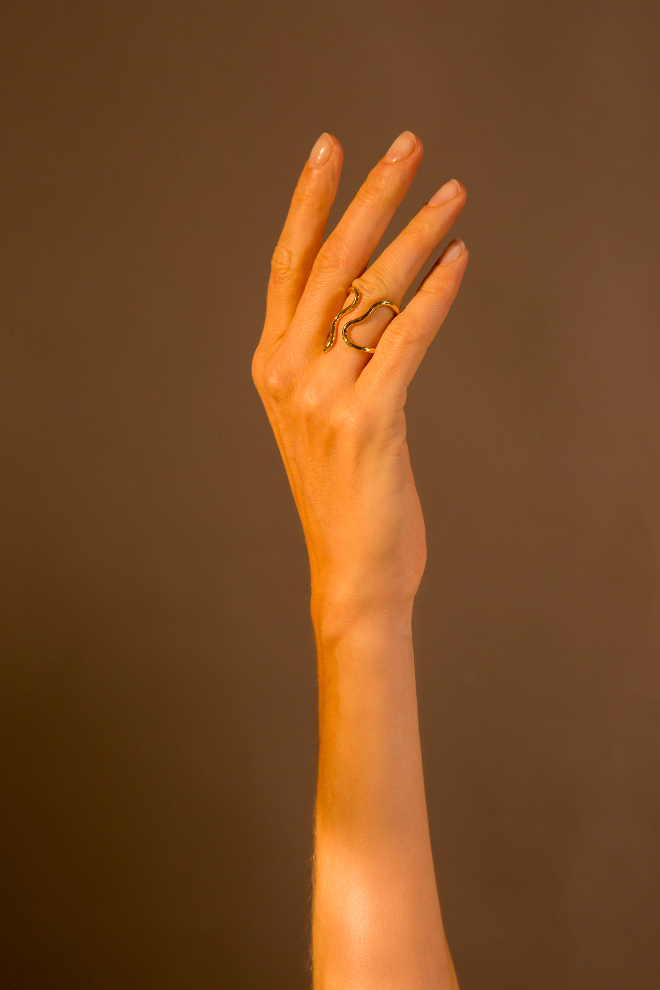 Organic ring 18 karat gold