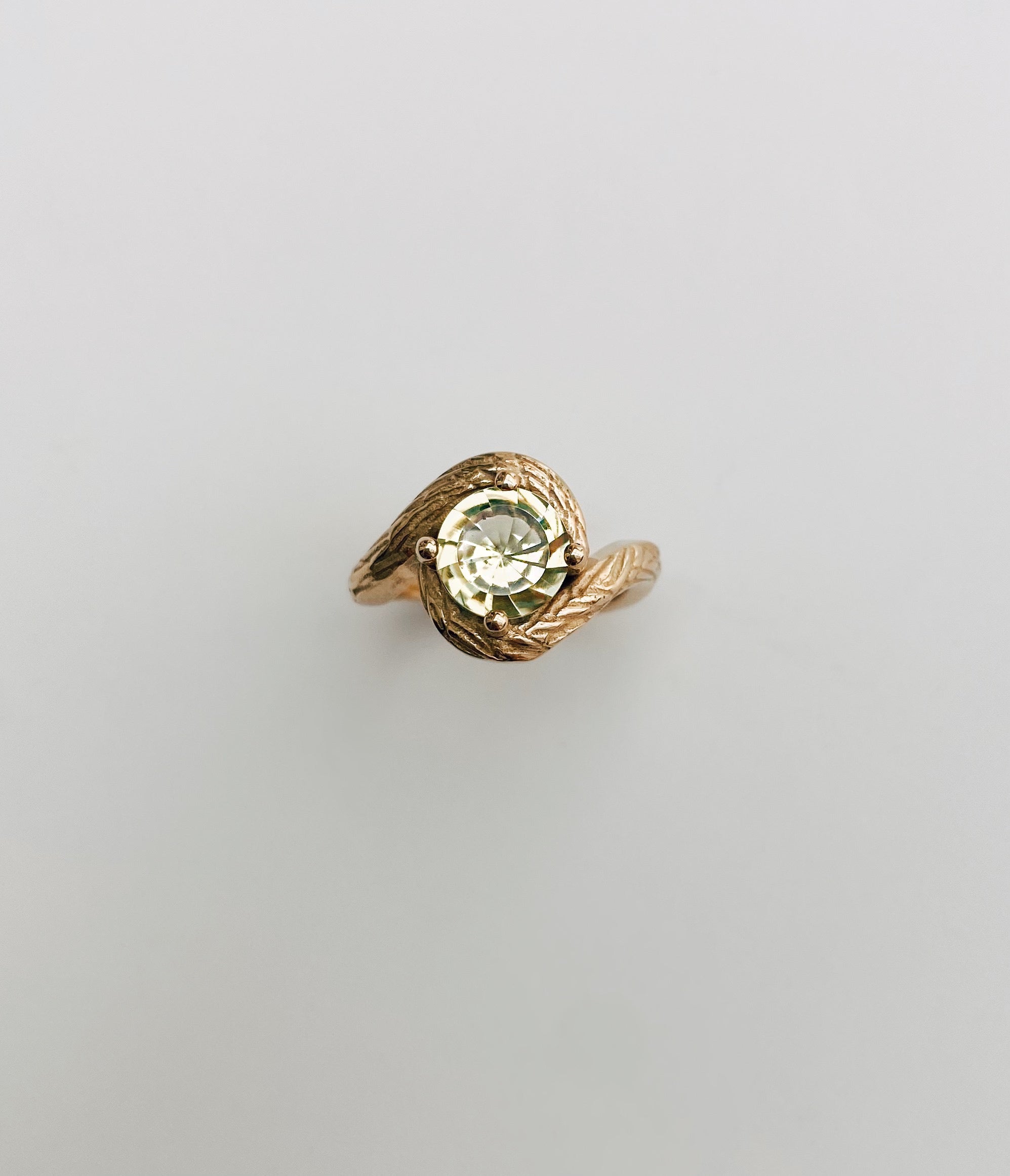 citrin gold ring