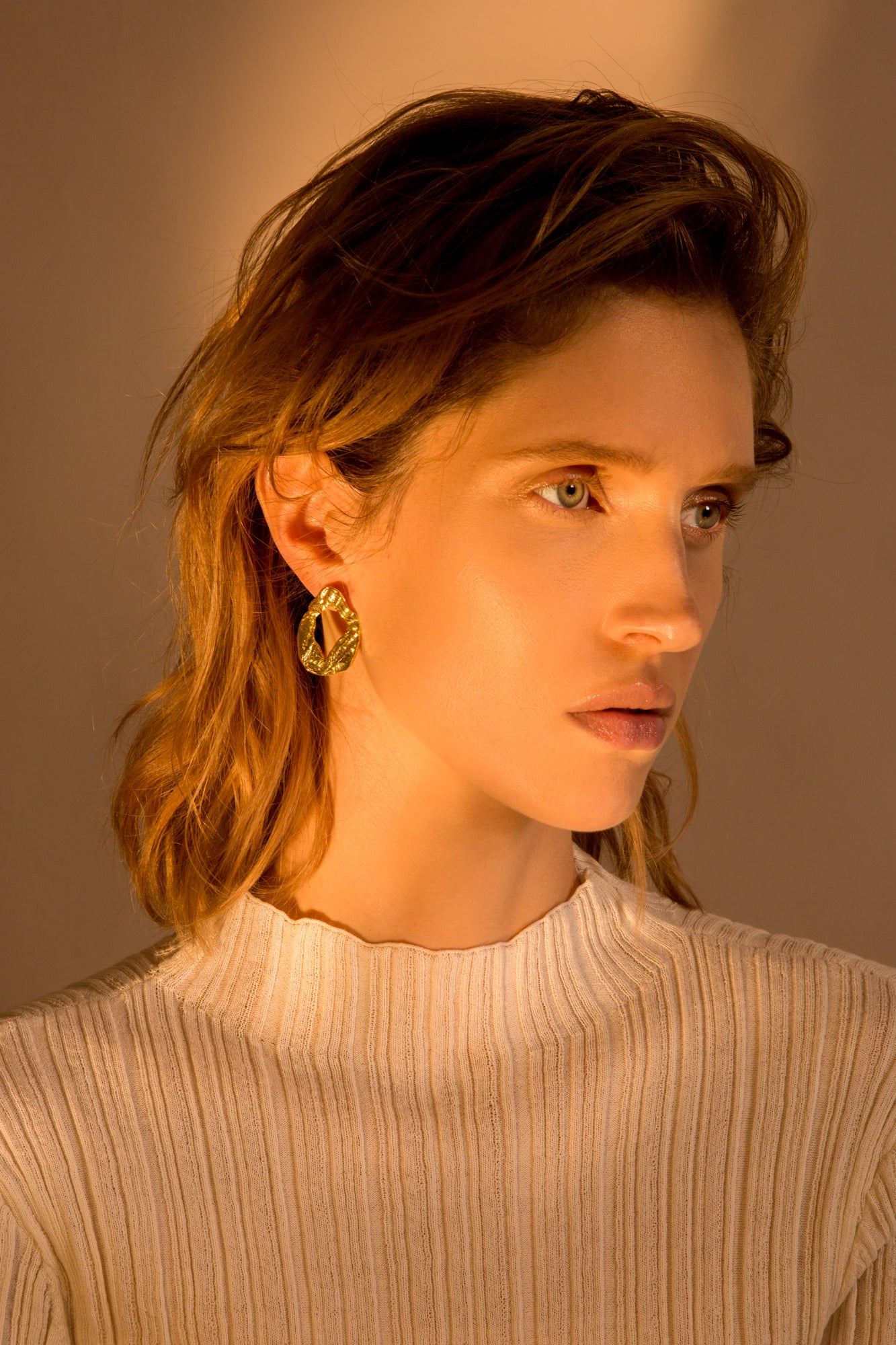 Earrings ‘Ariel’ vermeil sample