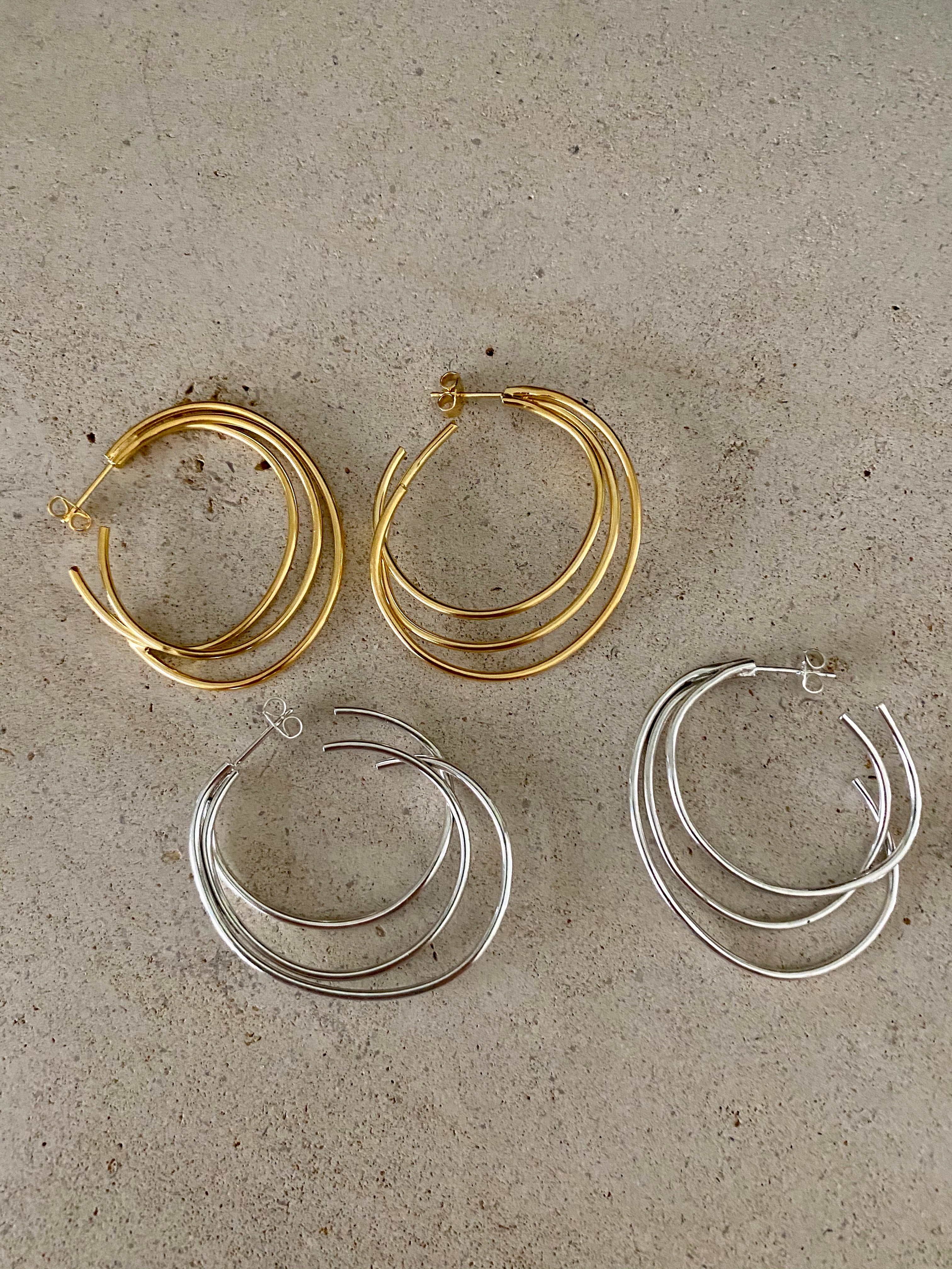 Earrings ‘Romane’ sample vermeil