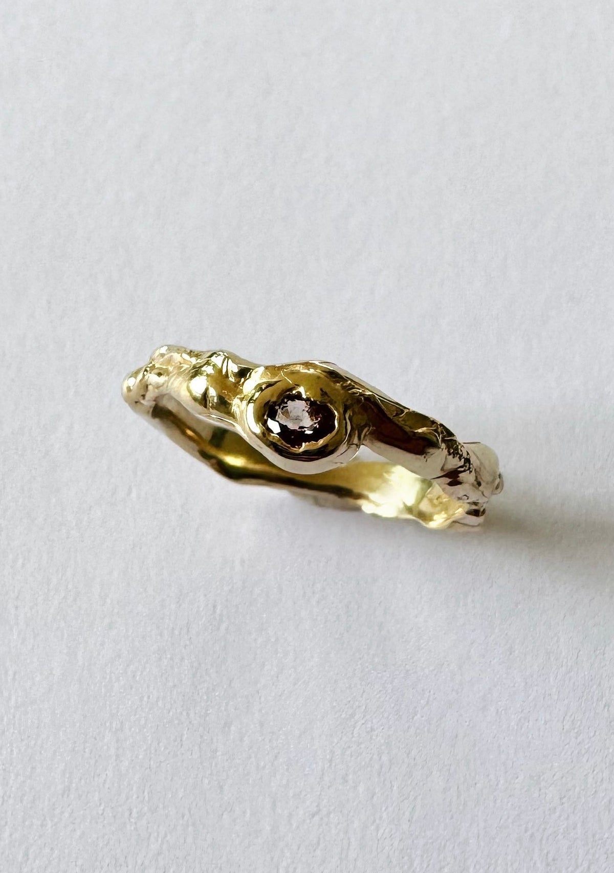 sapphire organic engagement wedding ring