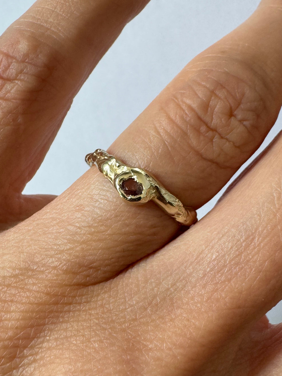 sapphire organic engagement wedding ring
