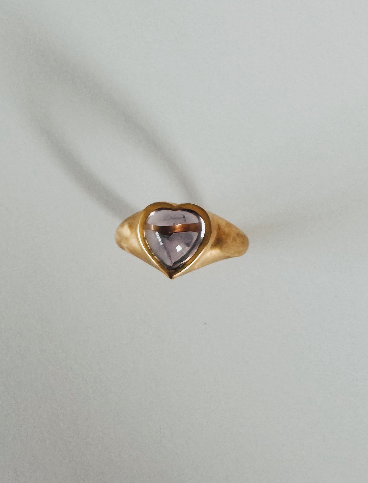 heart gold ring