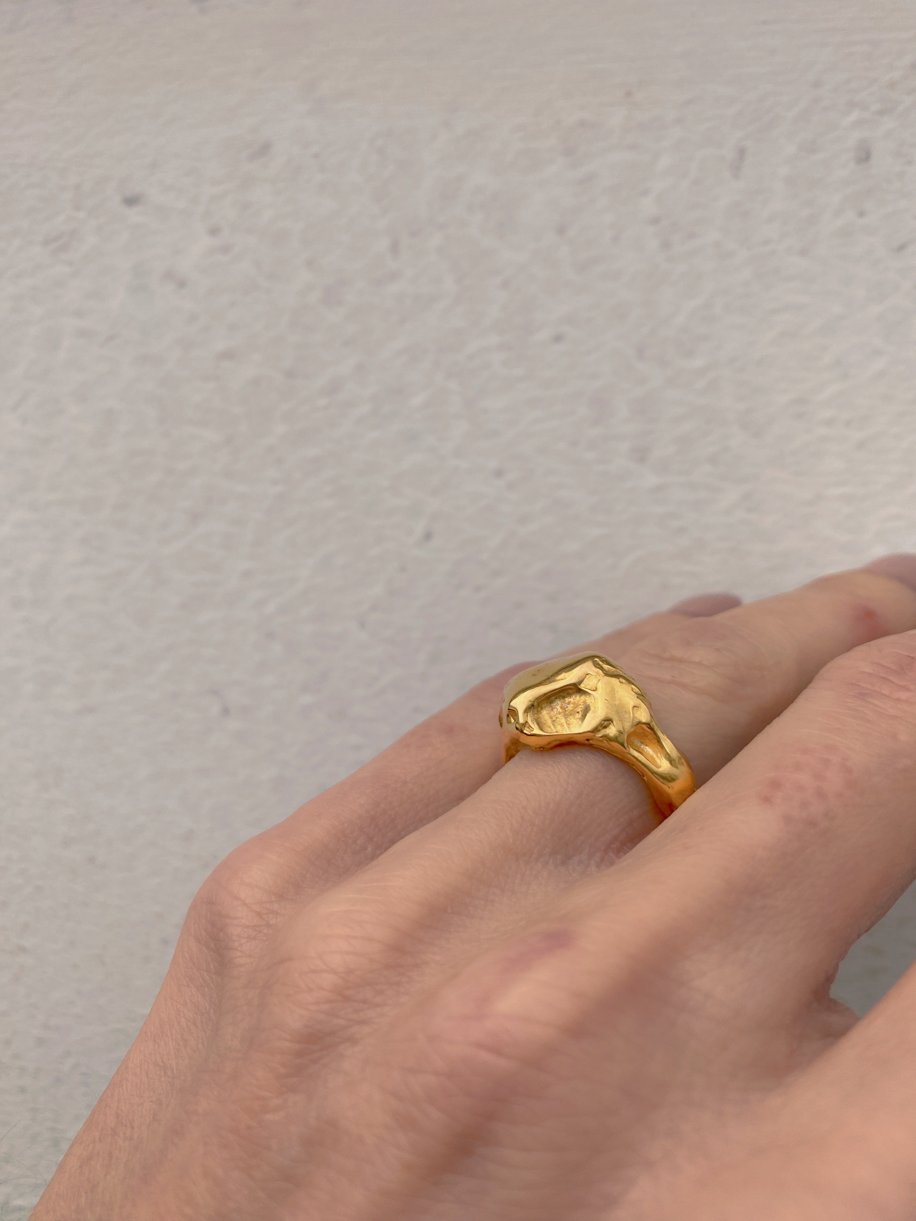 Ring ‘Rock’ vermeil size 54