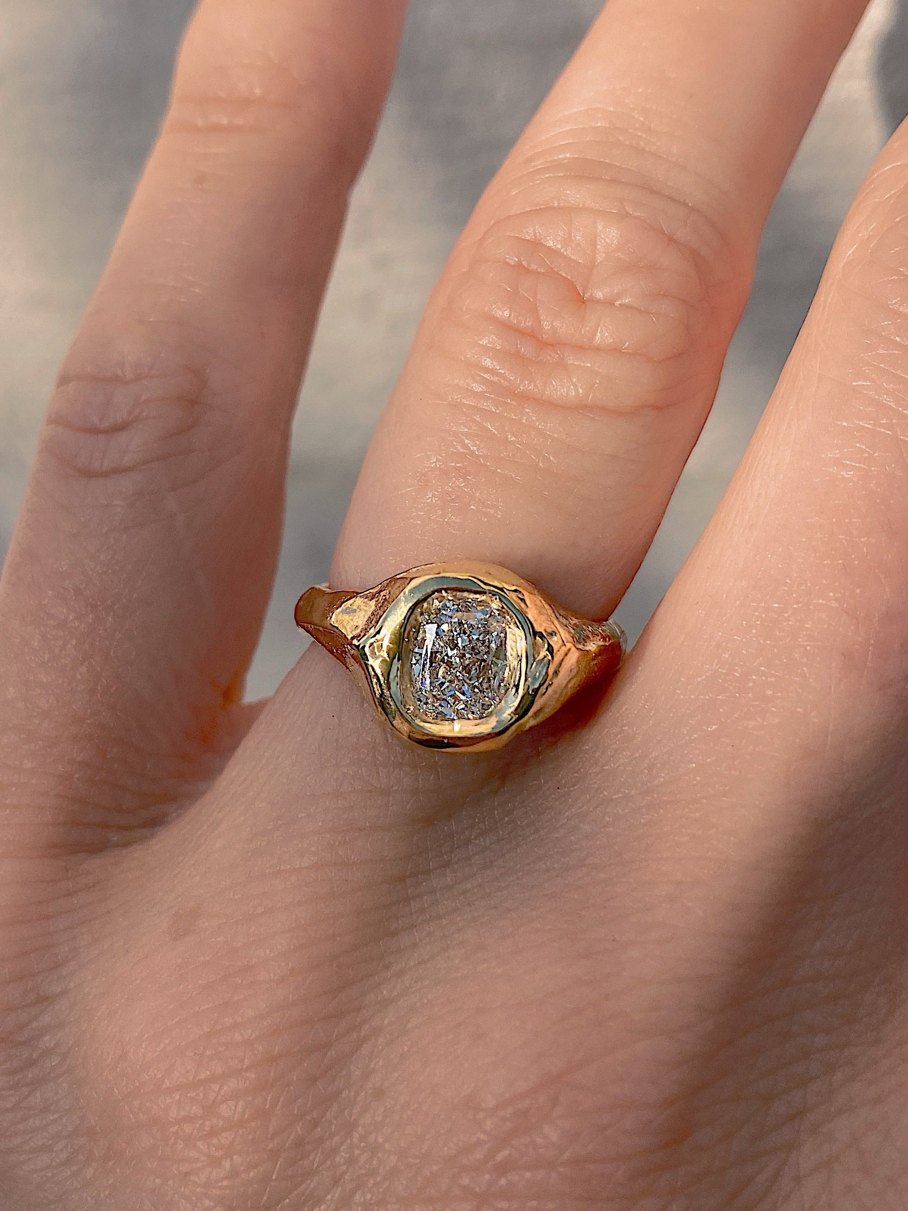 cushion diamond engagement ring