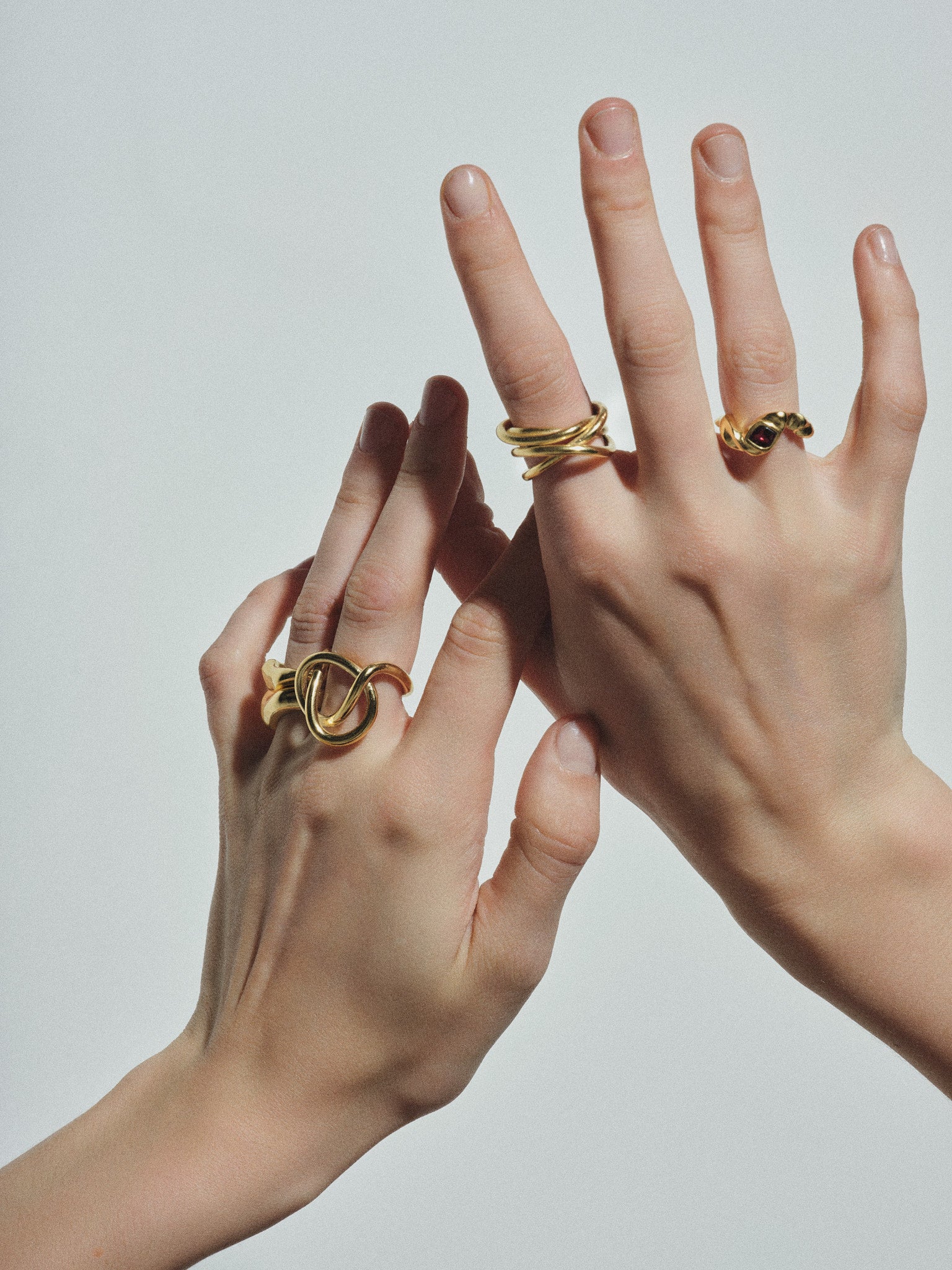 organic statement gold ring