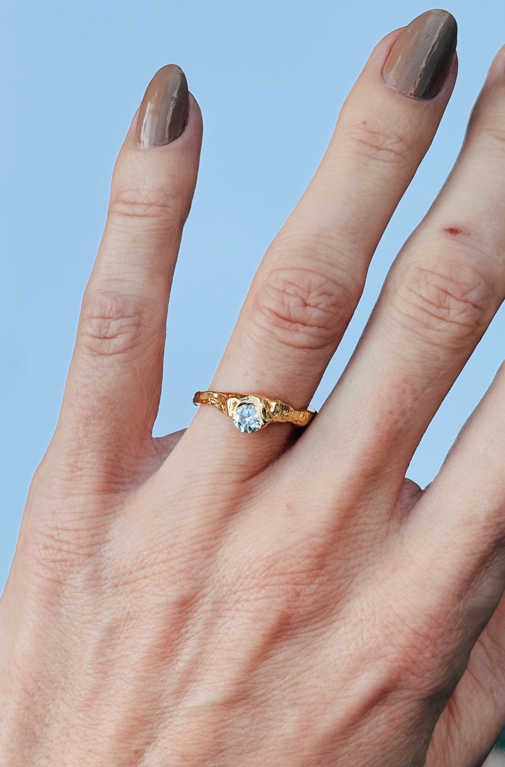 organic engagement ring