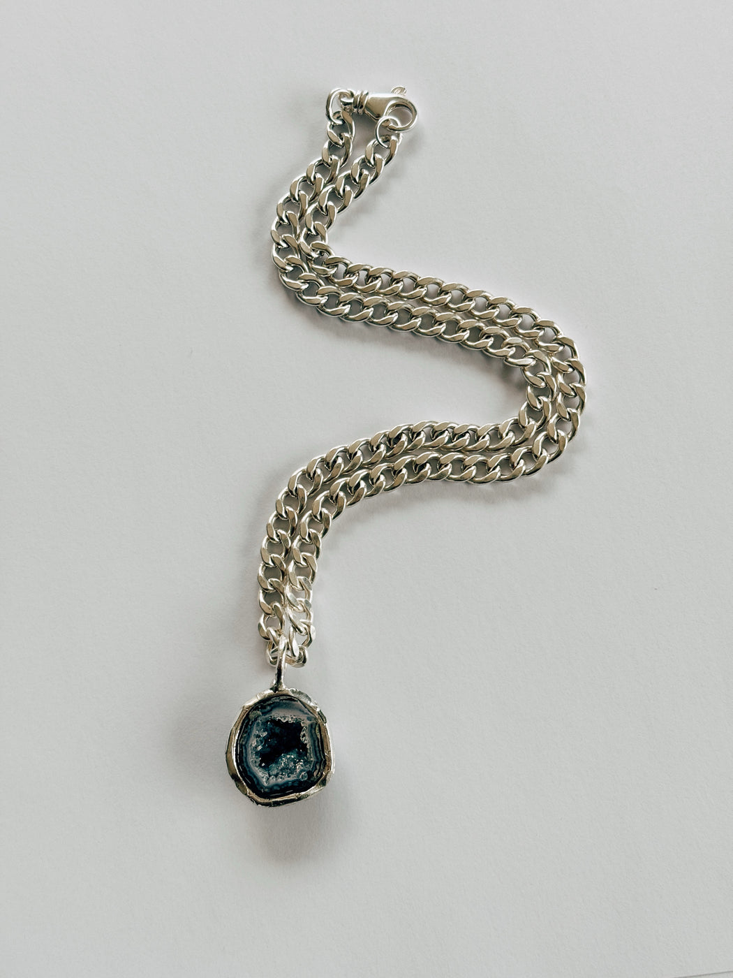 Necklace ‘Agate VII’ grey/blue