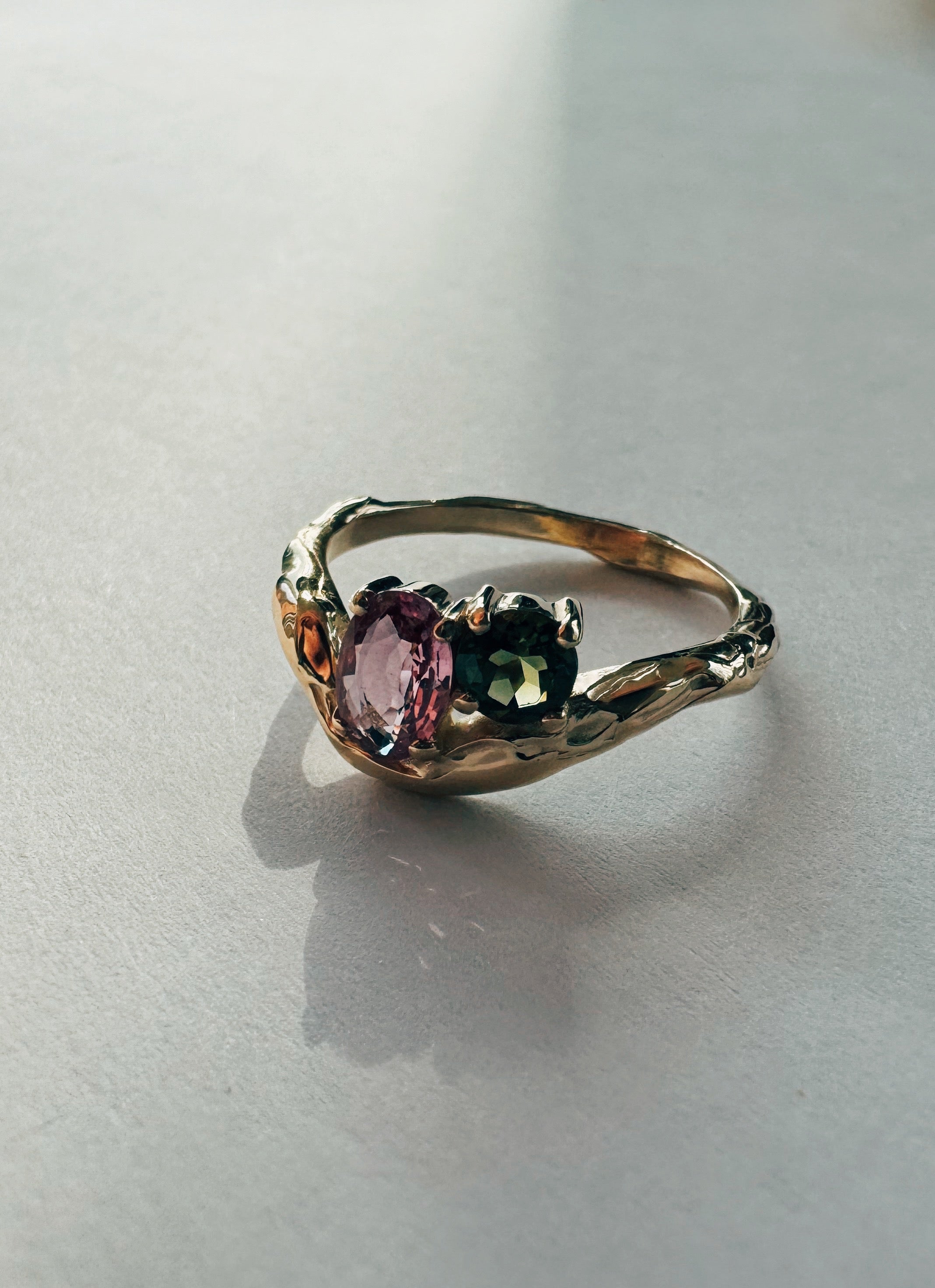 sapphire tourmaline ring